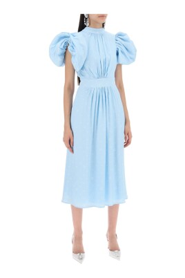 polka-dot-balloon-sleeve-midi-dress