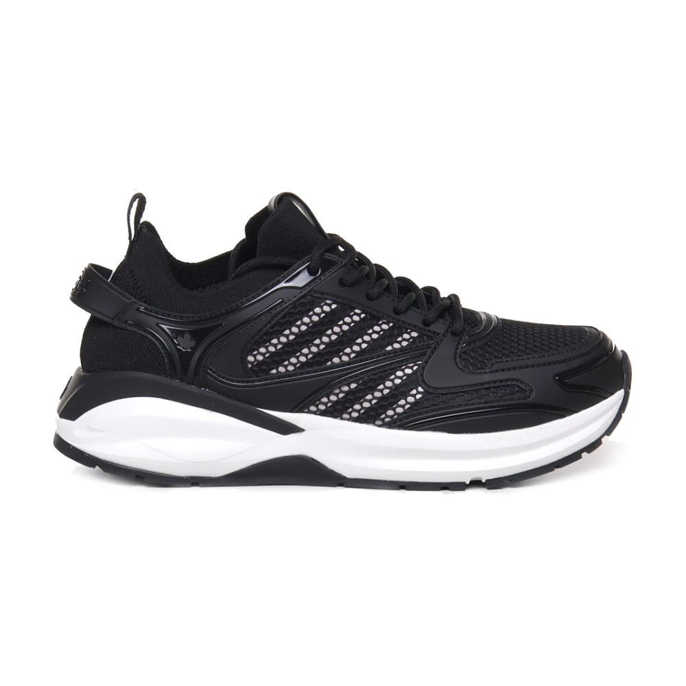 Dsquared2 Men's Black Shoes, Male,, Mesh Lace-Up Trainers White Size 7 Uk