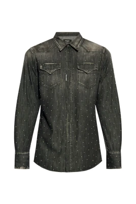 Stiliga Denim Skjortor för Män