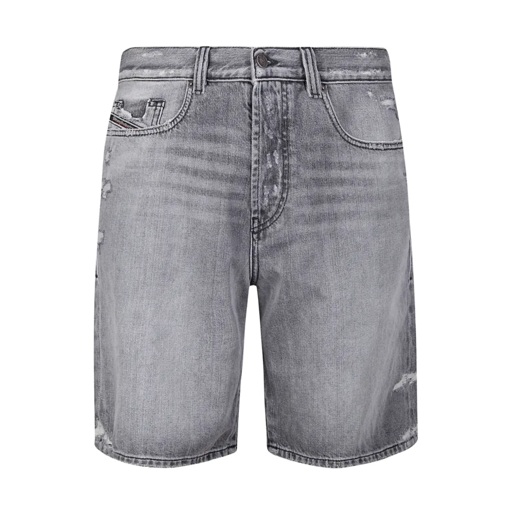 Diesel Men's Gray Denim Shorts, W32, Regular Short