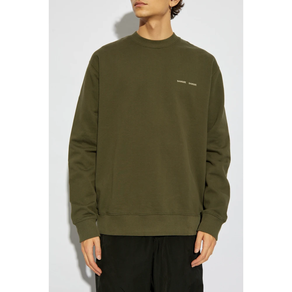 Samsøe Norsbro Logo Sweatshirt Green Heren