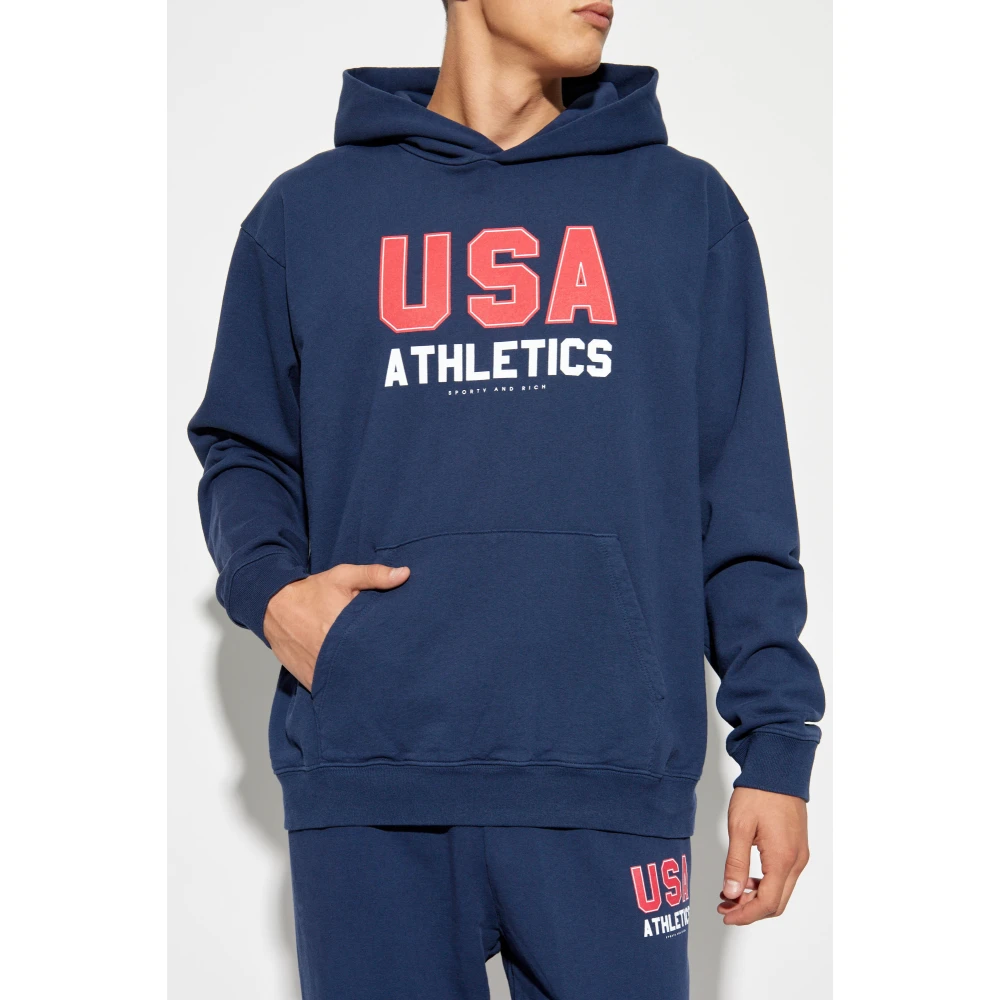 Sporty & Rich Katoenen sweatshirt Blue Heren