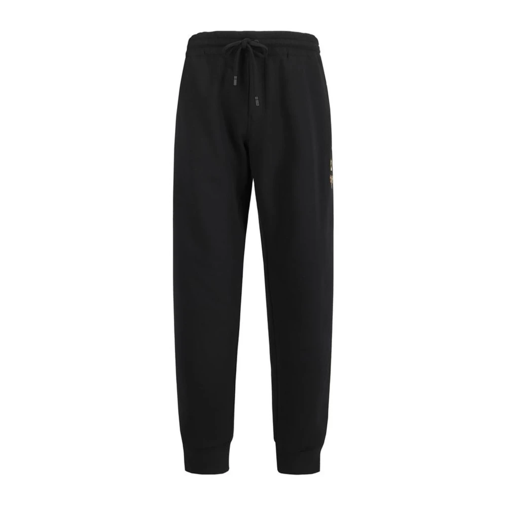 Dolce & Gabbana Katoenen Jogger Sweatpants met Ritssluiting Zakken Black Heren