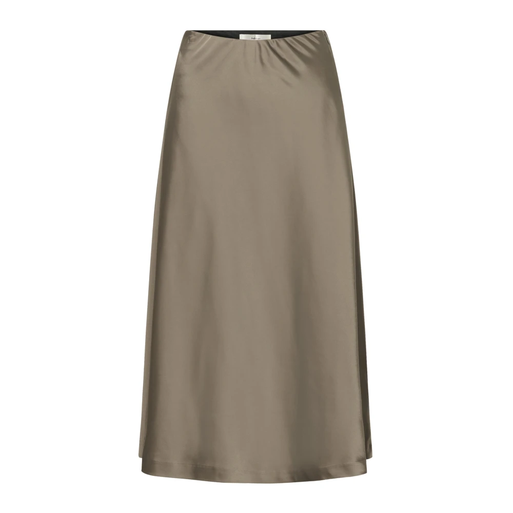 Inwear Gray Midi Skirts, Female, 2XL, Zilkyiw Classic Skirt