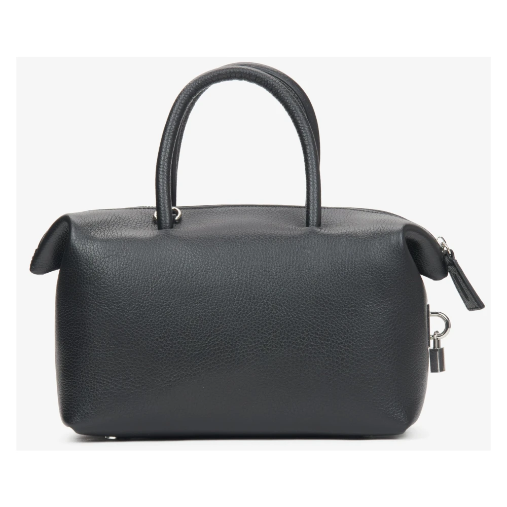 Estro Zwarte Satchel Handtas voor vrouwen gemaakt van Premium Italiaans Echt Leer Black Dames