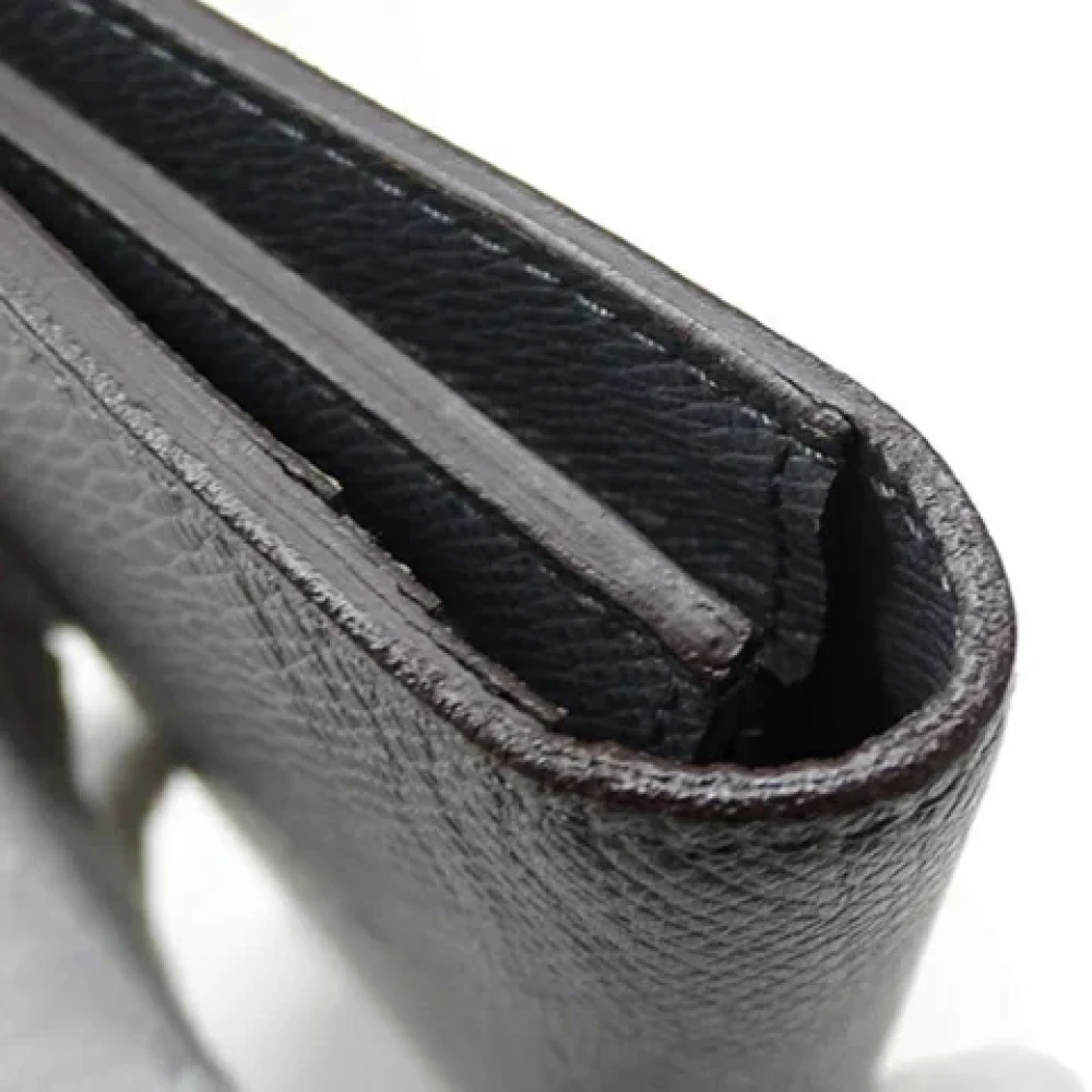 Louis Vuitton Vintage Pre-owned Leather wallets Gray Heren