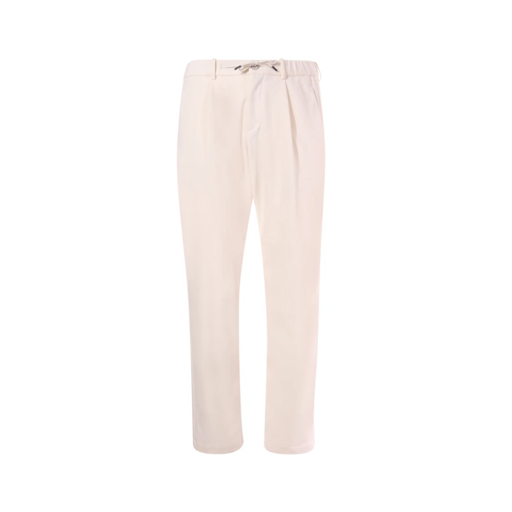 Herno Natuurlijke polyester broek met trekkoord Beige Heren