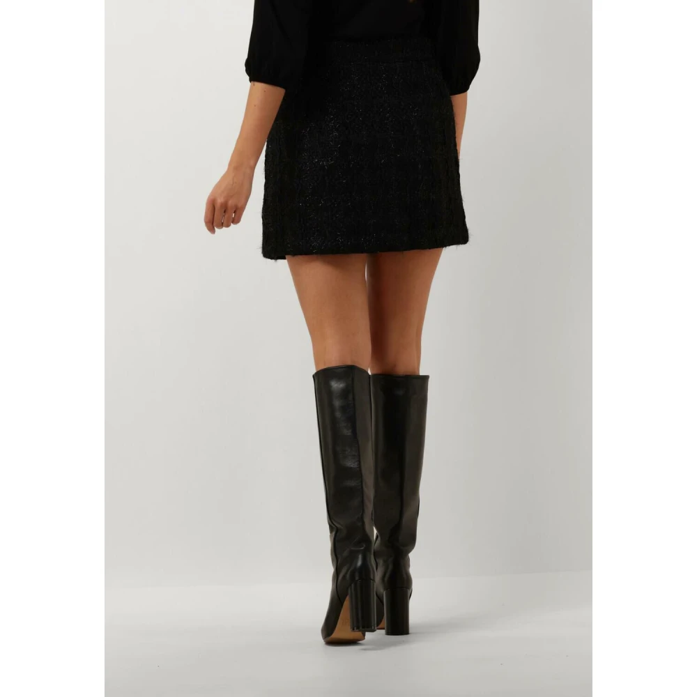 Aaiko Chique Tweed Rok Black Dames
