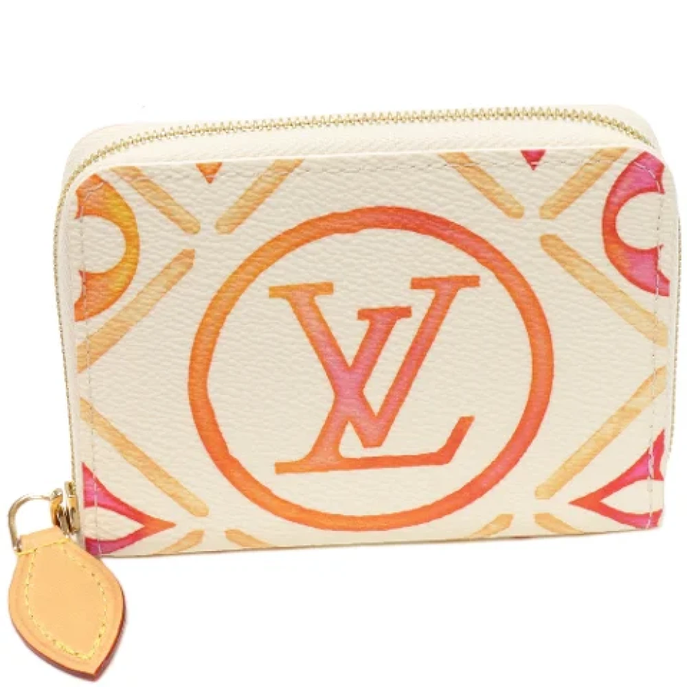 Louis Vuitton Vintage Pre-owned Canvas wallets Orange Dames