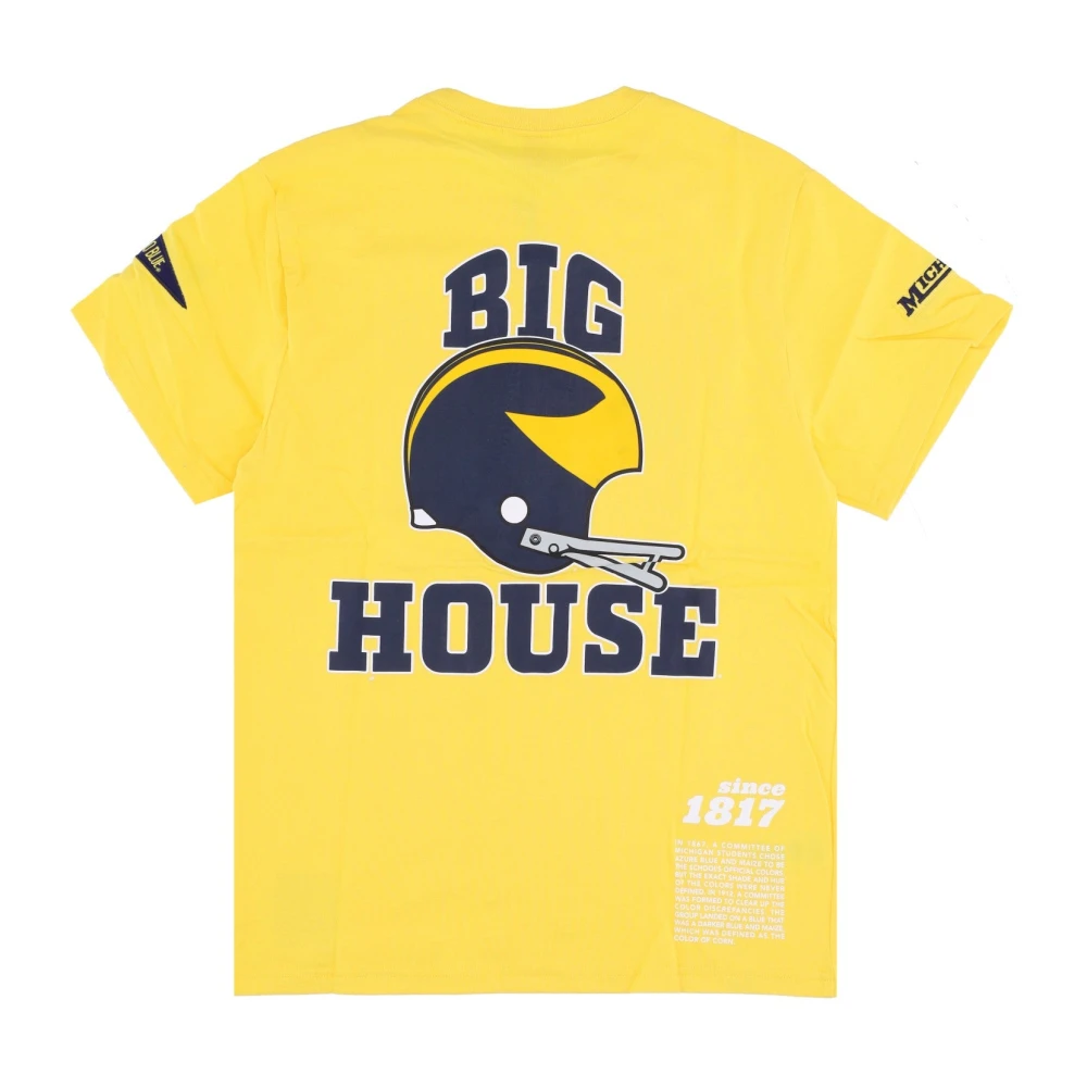 Mitchell & Ness Michigan Wolverines Basketball Team T-Shirt Yellow Heren