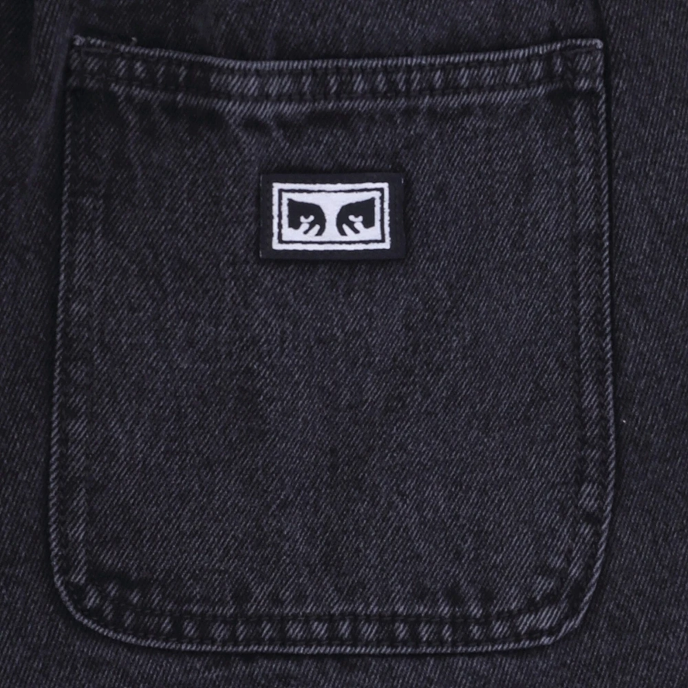 Obey Zwarte Denim Gemakkelijke Pasvorm Jeans Black Heren