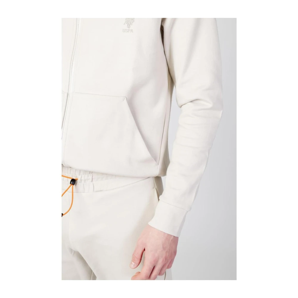 U.s. Polo Assn. Gezellige Hoodie Trui voor Mannen Beige Heren
