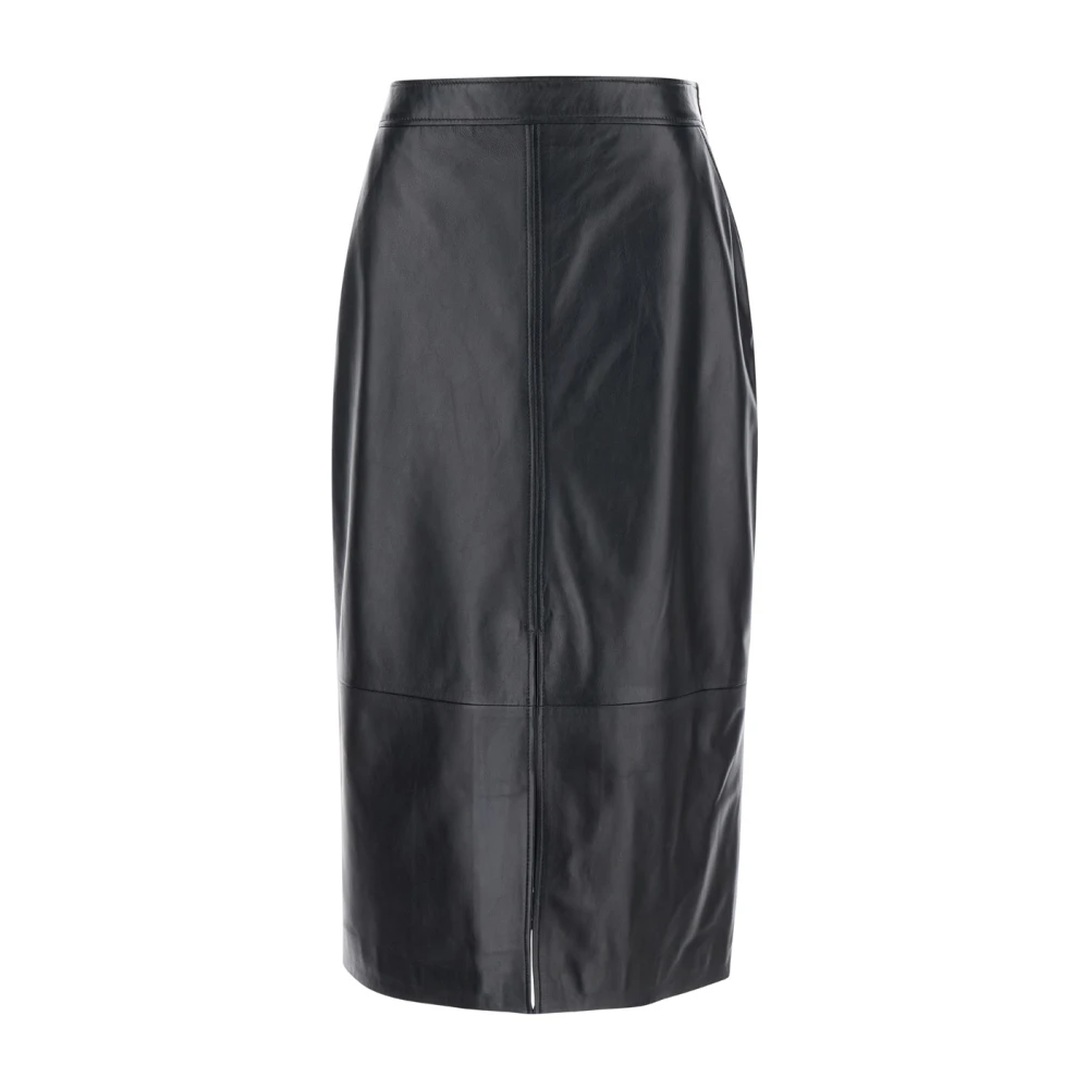 Arma Leren Rok Zwart Black Dames