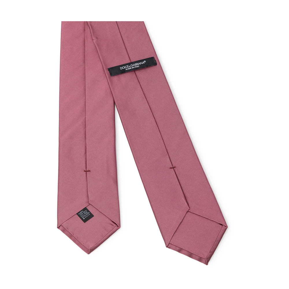 Dolce & Gabbana Lila Zijden Stropdas Purple Heren
