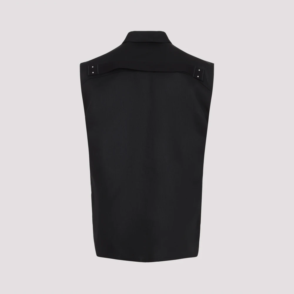 Rick Owens Zwart Linnen Overhemd Moderne Elegantie Black Heren