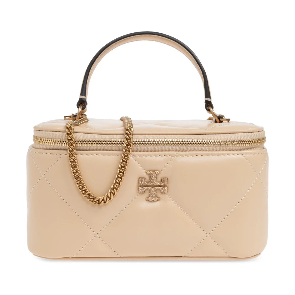 TORY BURCH Diamanten Vanity Crossbody in Beige Dames