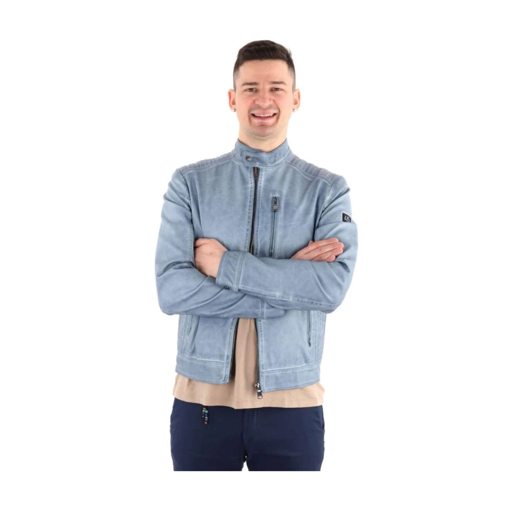 Jackets > Leather Jackets - - YES ZEE - Modalova
