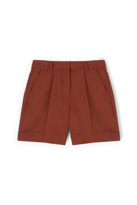 Högmidjade bomullsshorts