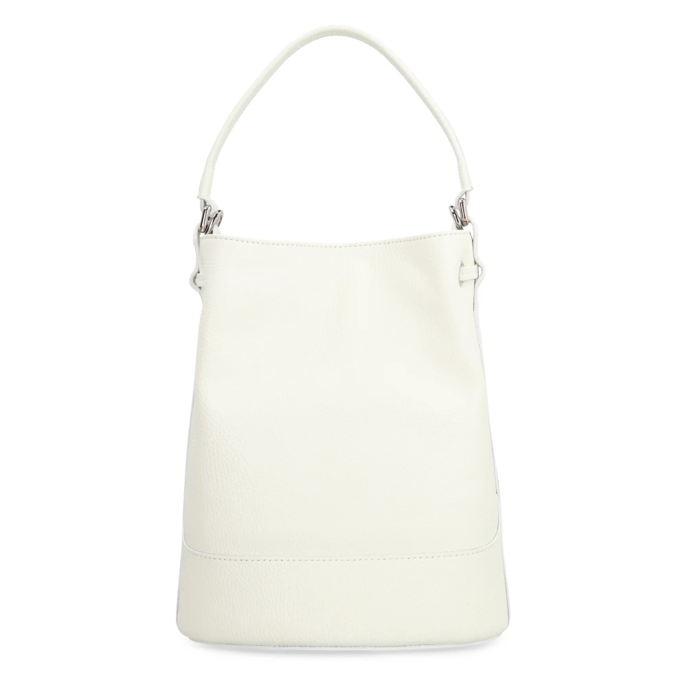 Zanellato Leren Bucket Bag met Top Handvat White Dames