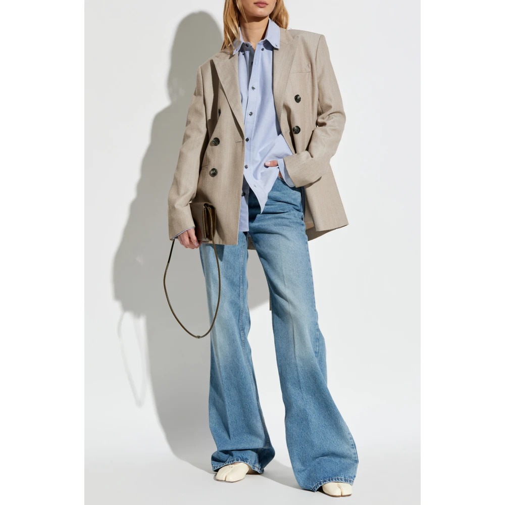 Ami Paris Double-breasted blazer Gray Dames