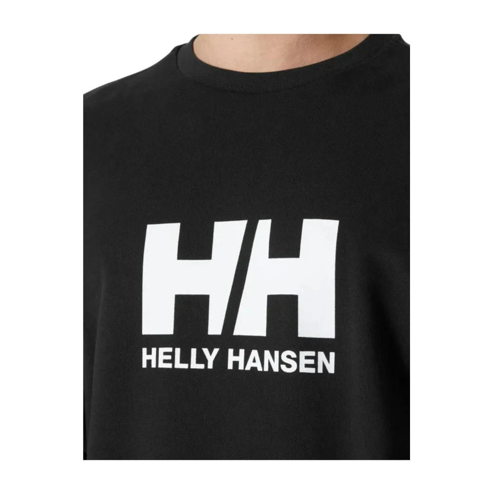 Helly Hansen Zwart Logo Crew Sweatshirt Black Heren