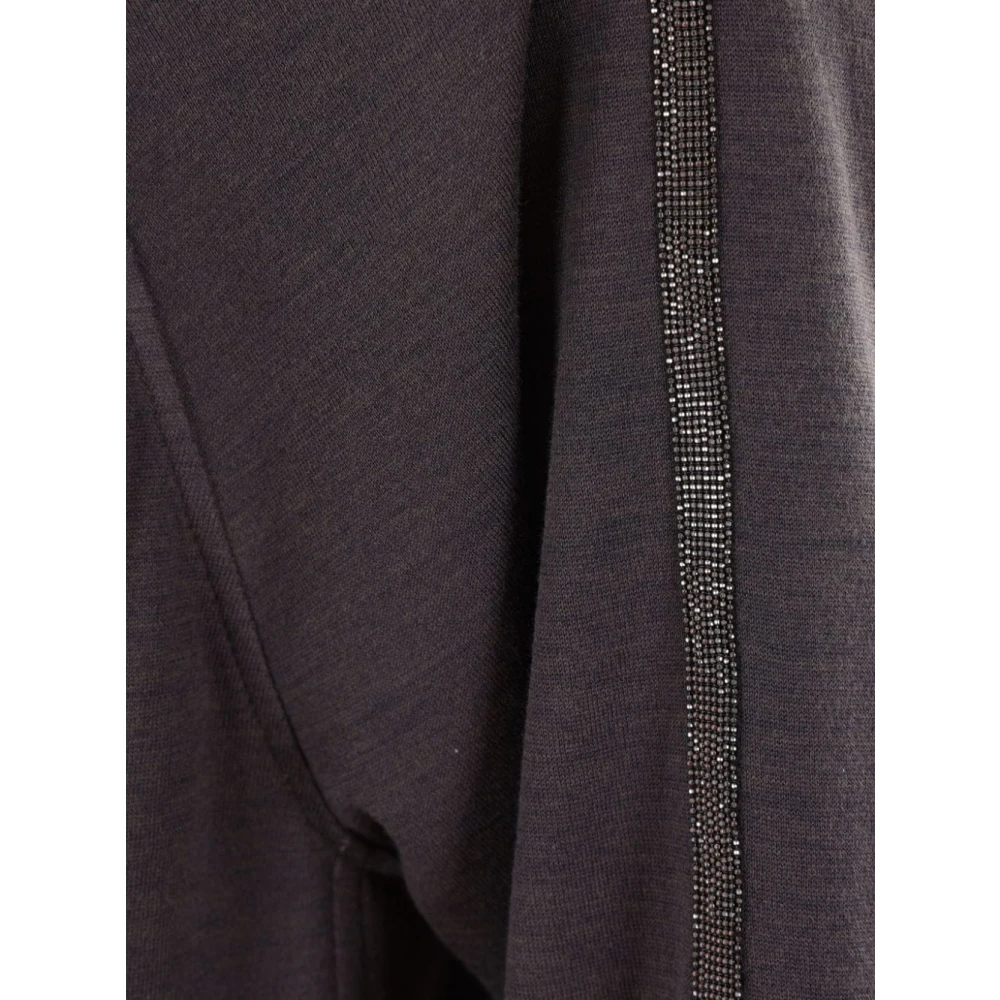 BRUNELLO CUCINELLI Donkergrijze Zip Hoodie Gray Dames