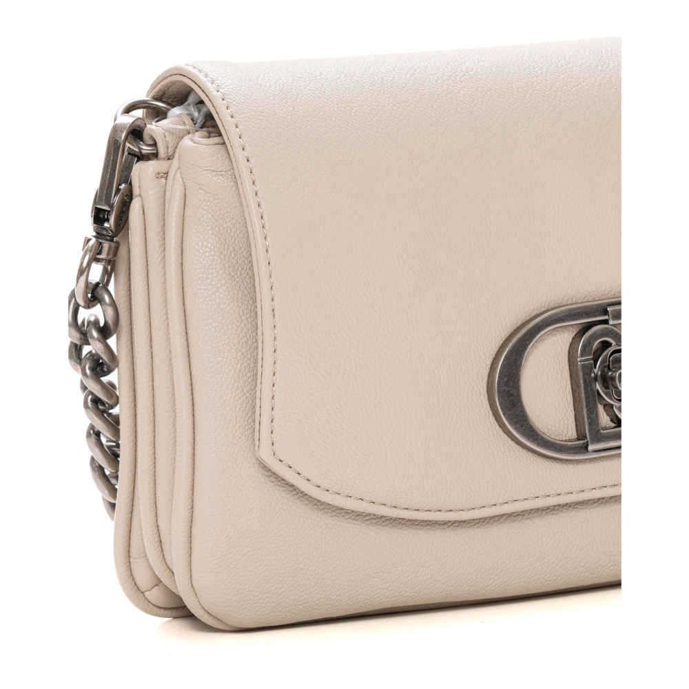 Liu Jo Stijlvolle Messenger Tas met Klepsluiting Beige Dames