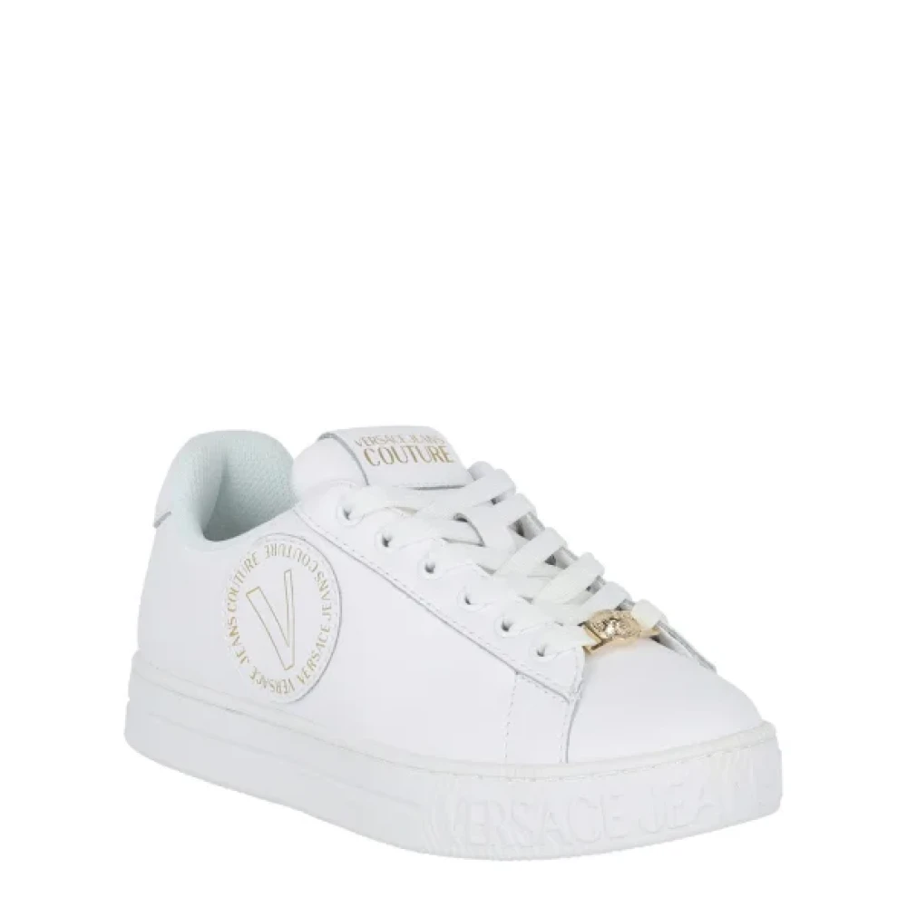 Versace Jeans Couture Platform Stoffen Sneakers White Dames