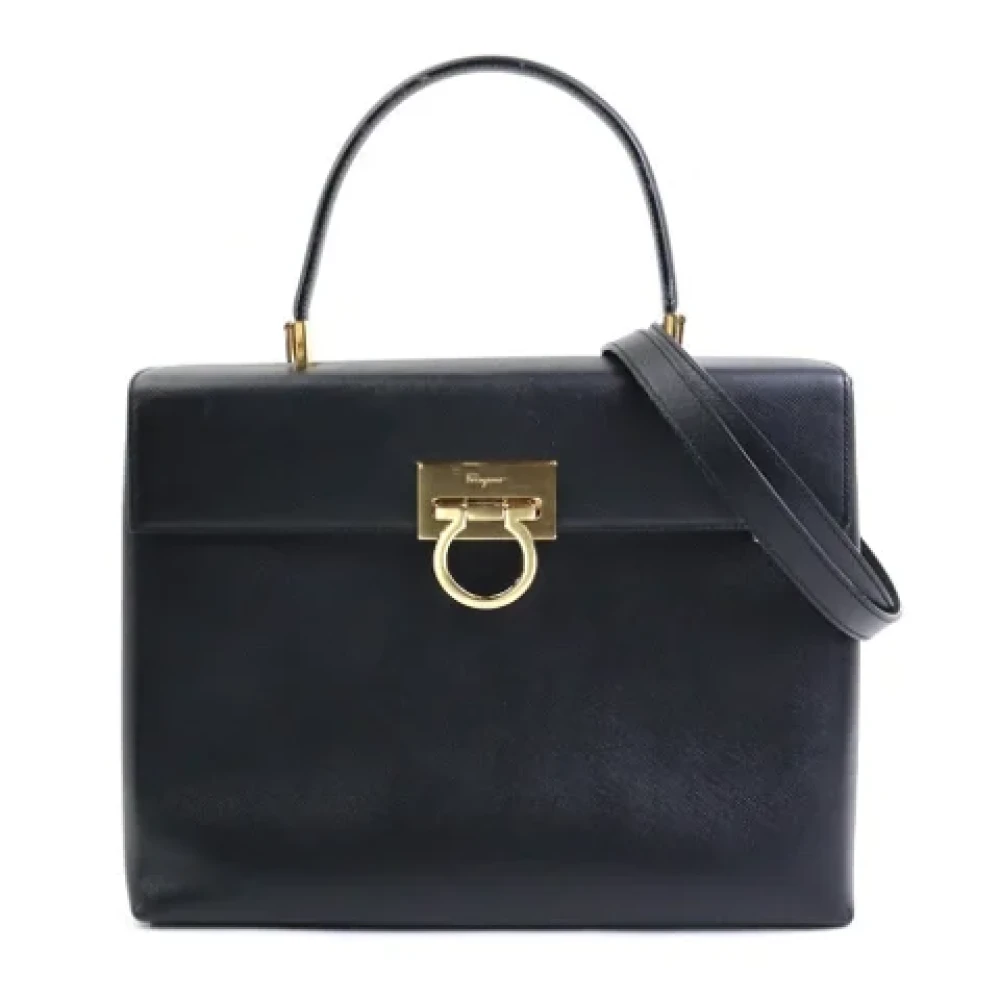 Salvatore Ferragamo Pre-owned Leather handbags Black Dames