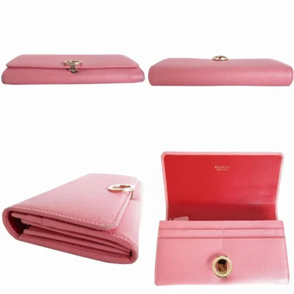 Bvlgari Vintage Pre-owned Leather wallets Pink Dames