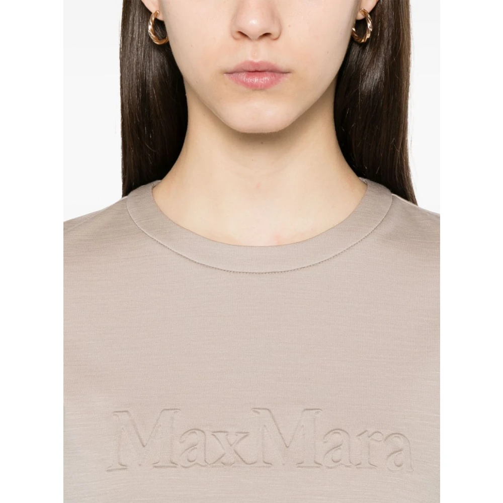 Max Mara Beige T-shirts en Polos met Ritssluiting Beige Dames