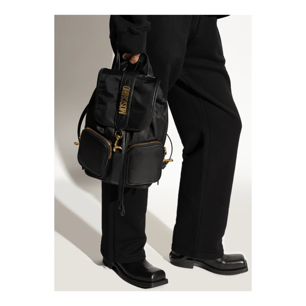 Moschino Rugzak met logo Black Dames