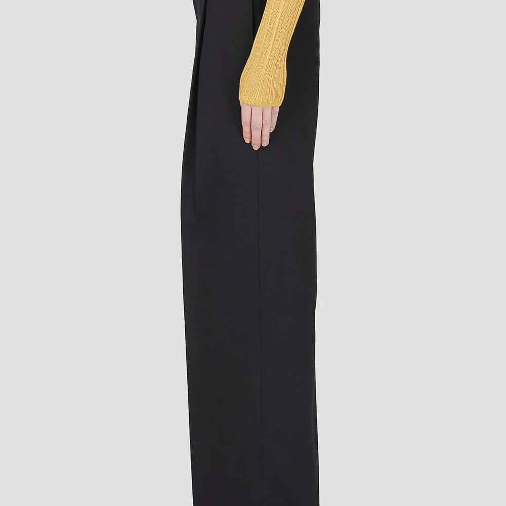 Wynn Hamlyn Hoge taille katoenen broek Black Dames