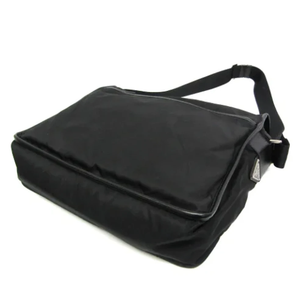 Prada Vintage Pre-owned Canvas prada-bags Black Dames