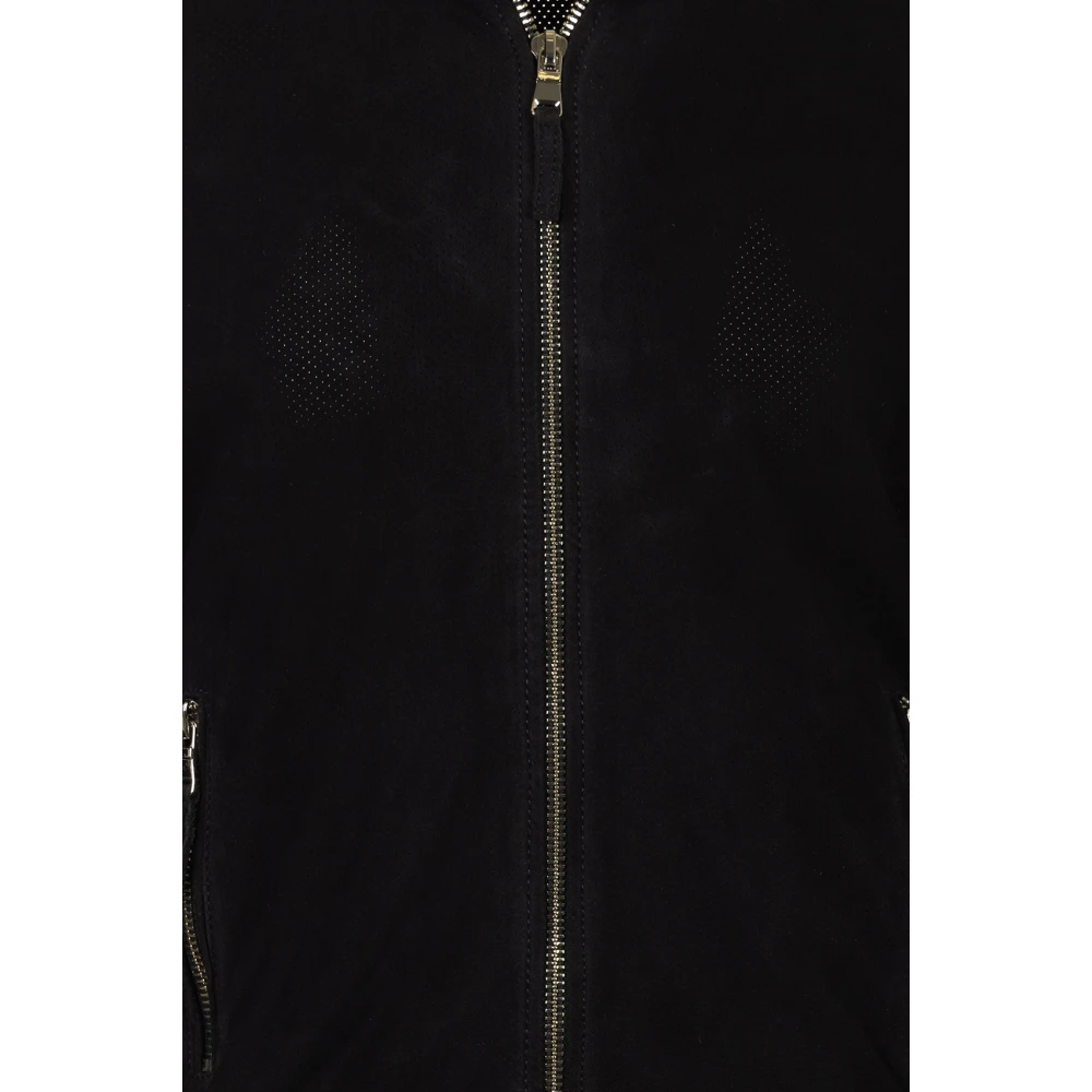 The Jack Leathers Quentin Leren Jas Blue Heren
