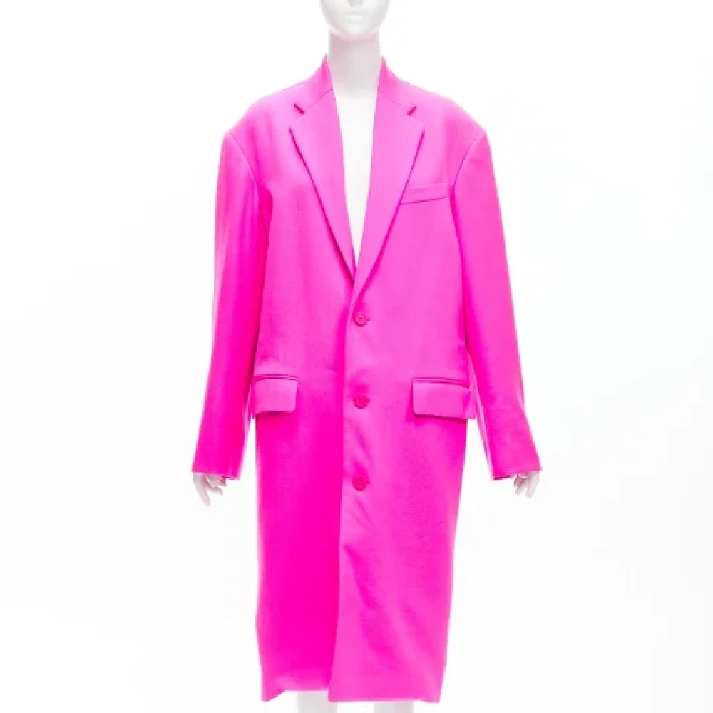 Balenciaga Vintage Pre-owned Wool outerwear Pink Dames