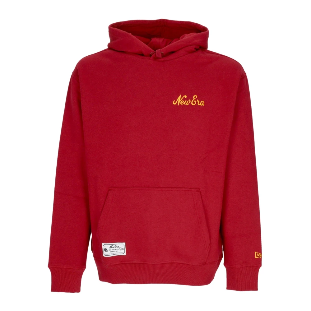 New era Rode Oversized Hoodie met Kangoeroezak Red Heren