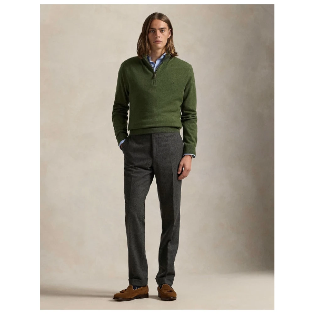Polo Ralph Lauren Merino Wol Half-Zip Trui Green Heren
