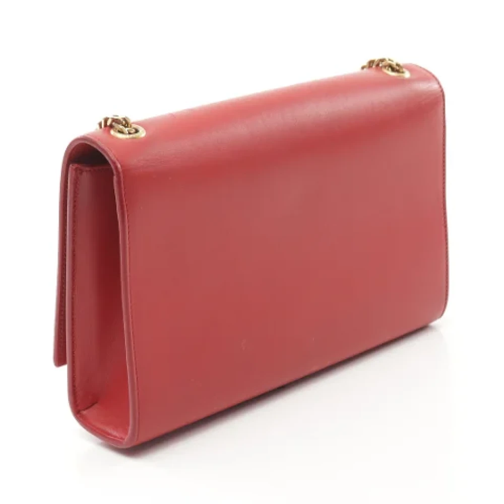 Yves Saint Laurent Vintage Pre-owned Leather handbags Red Dames