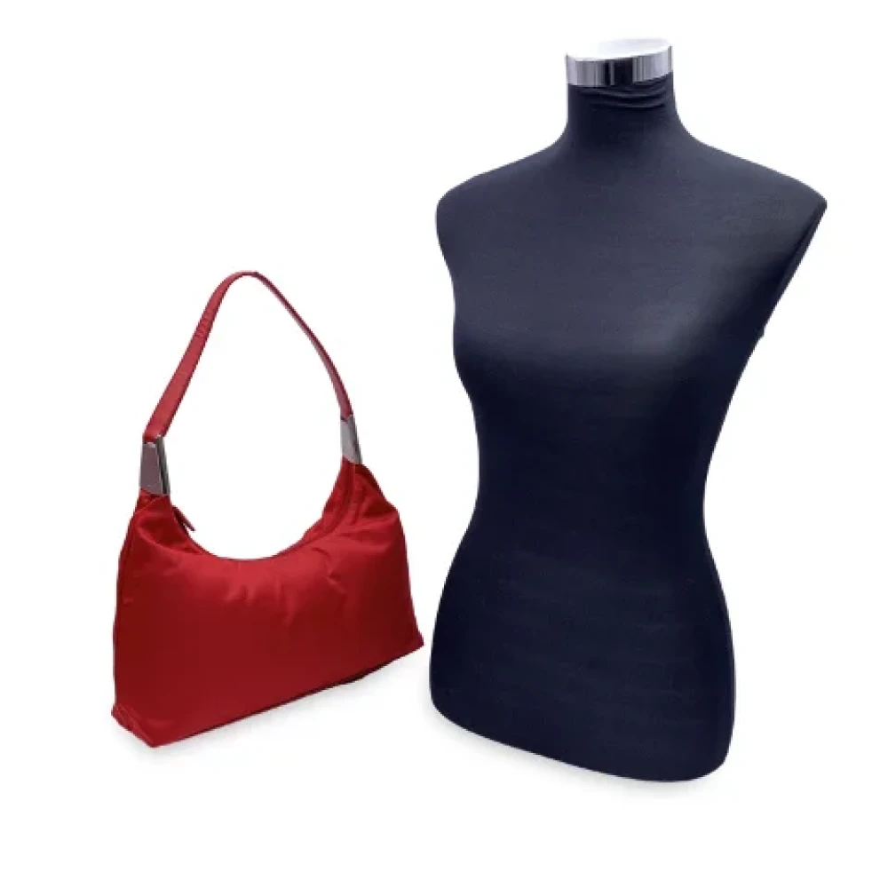 Prada Vintage Pre-owned Canvas prada-bags Red Dames