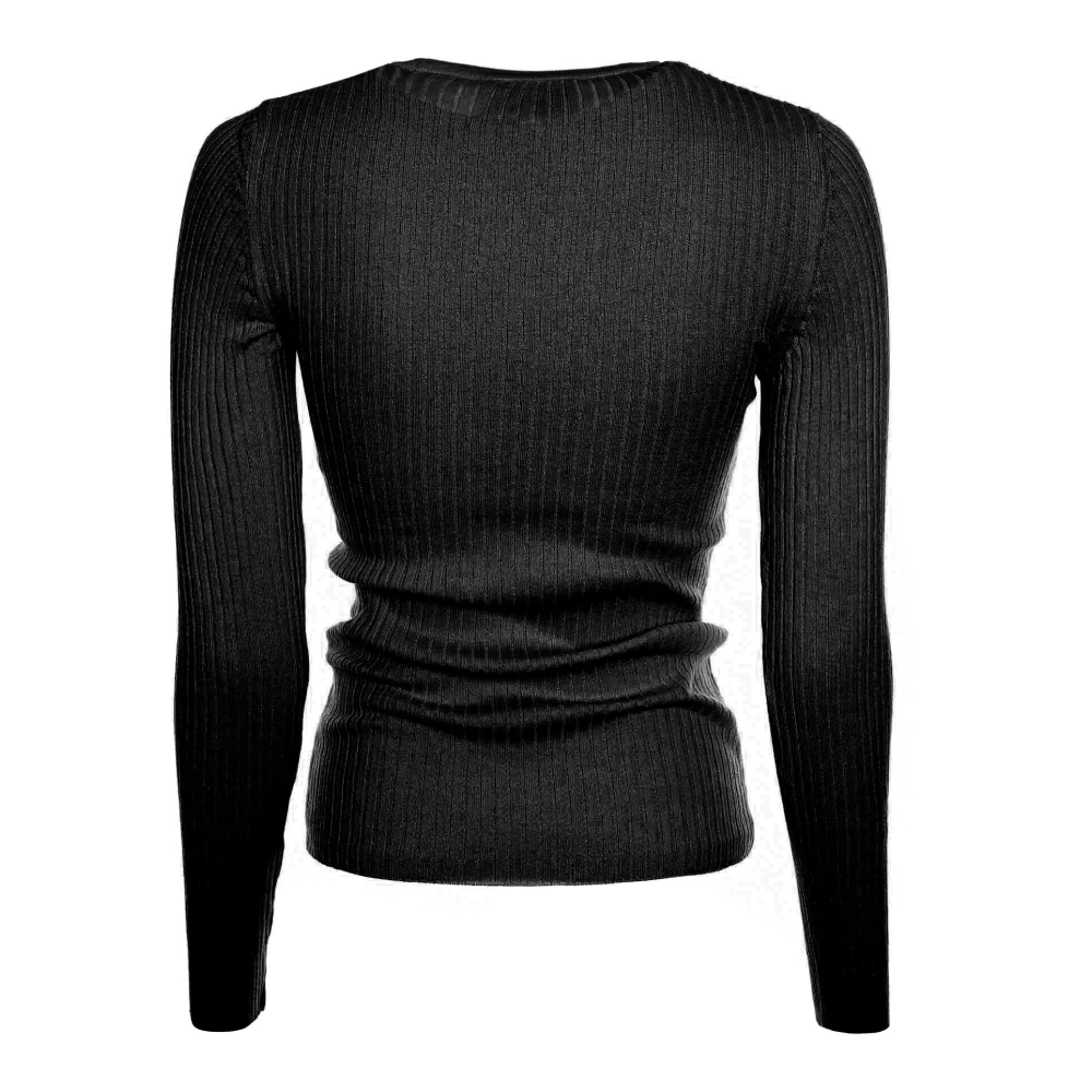 ARMEDANGELS Gebreide Trui met Ronde Hals Black Dames
