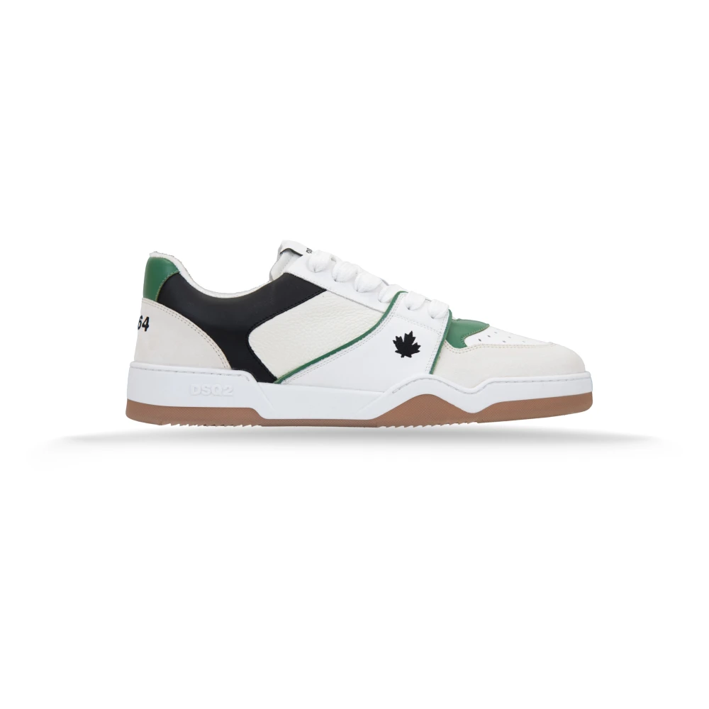 Dsquared2 Men's Multicolor Sneakers, 8 Uk, Lace-Up Leather Trainers