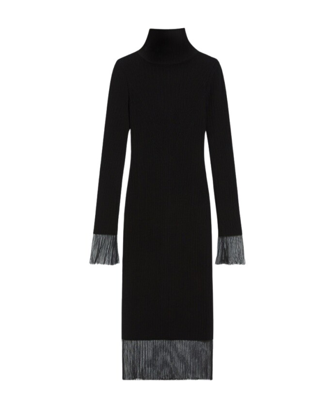 robe-chic-en-tricot-avec-manches-en-mesh