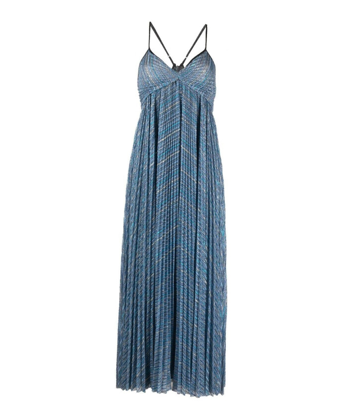 robe-maxi-bleue-avec-plisse-lurex