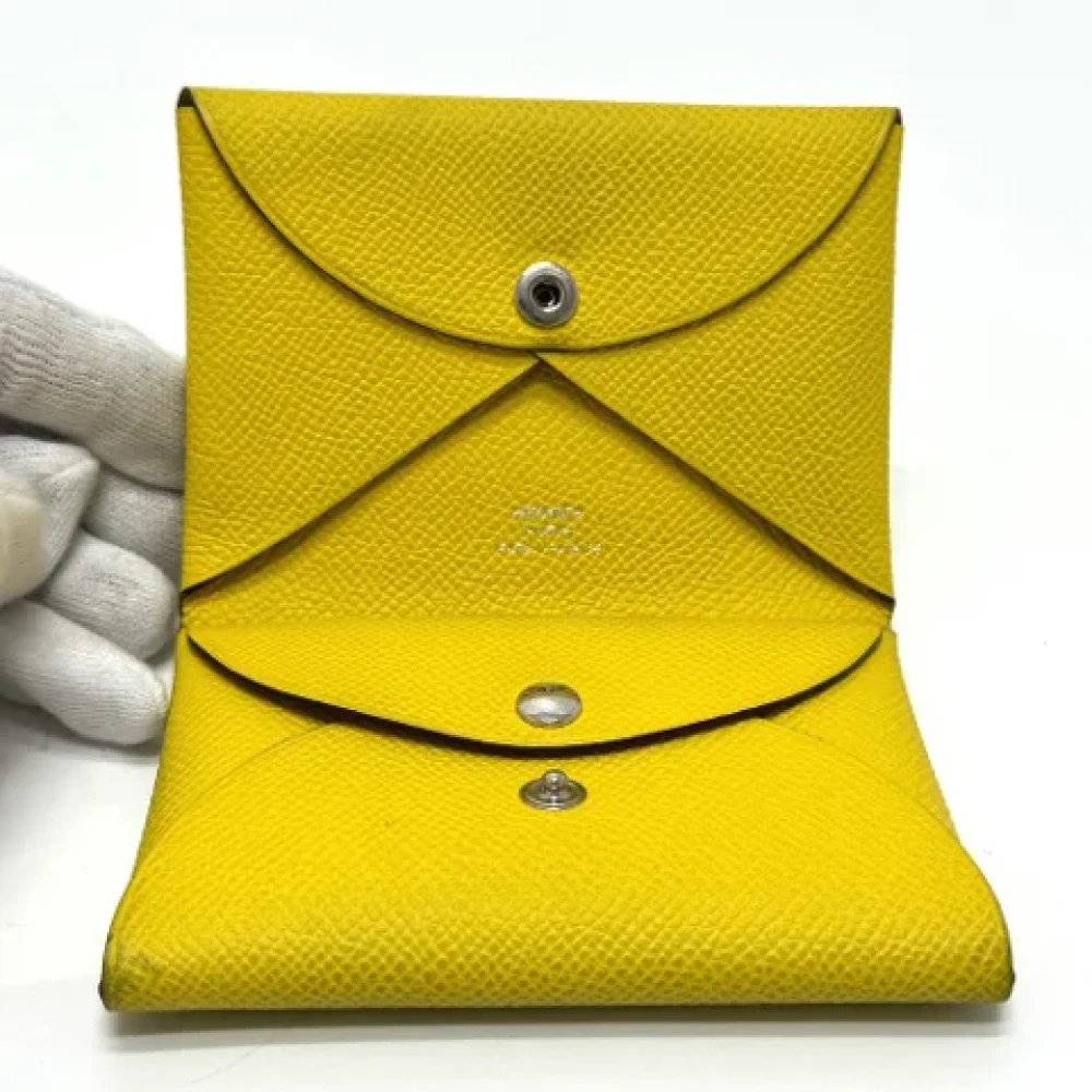 Hermès Vintage Pre-owned Leather home-office Yellow Dames