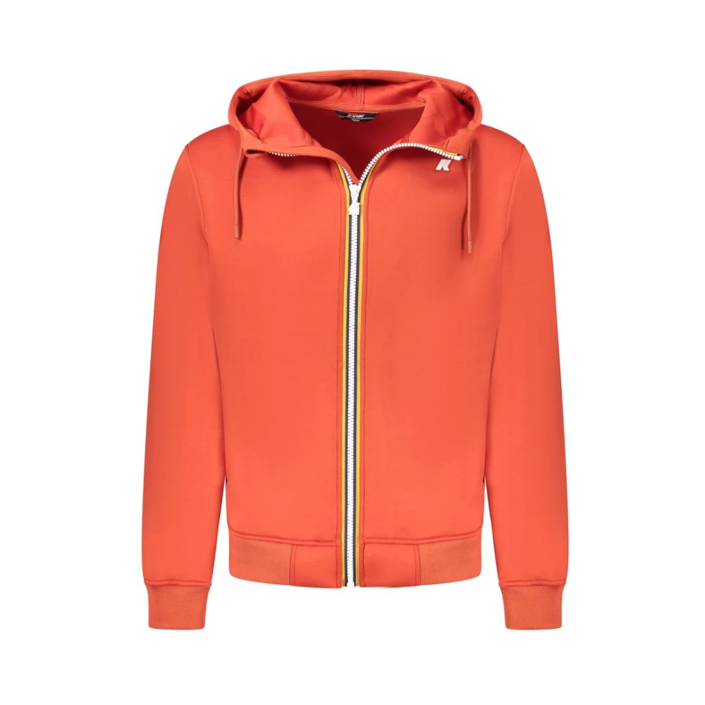 K-Way Röd Zip-Up Hoodie Jacka Red, Herr