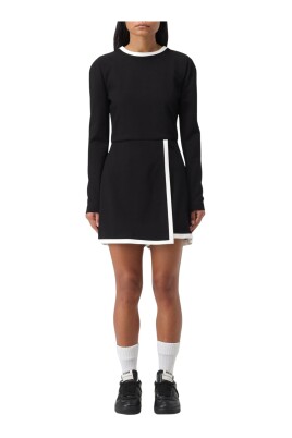 elegant-a-line-dress-with-white-trim