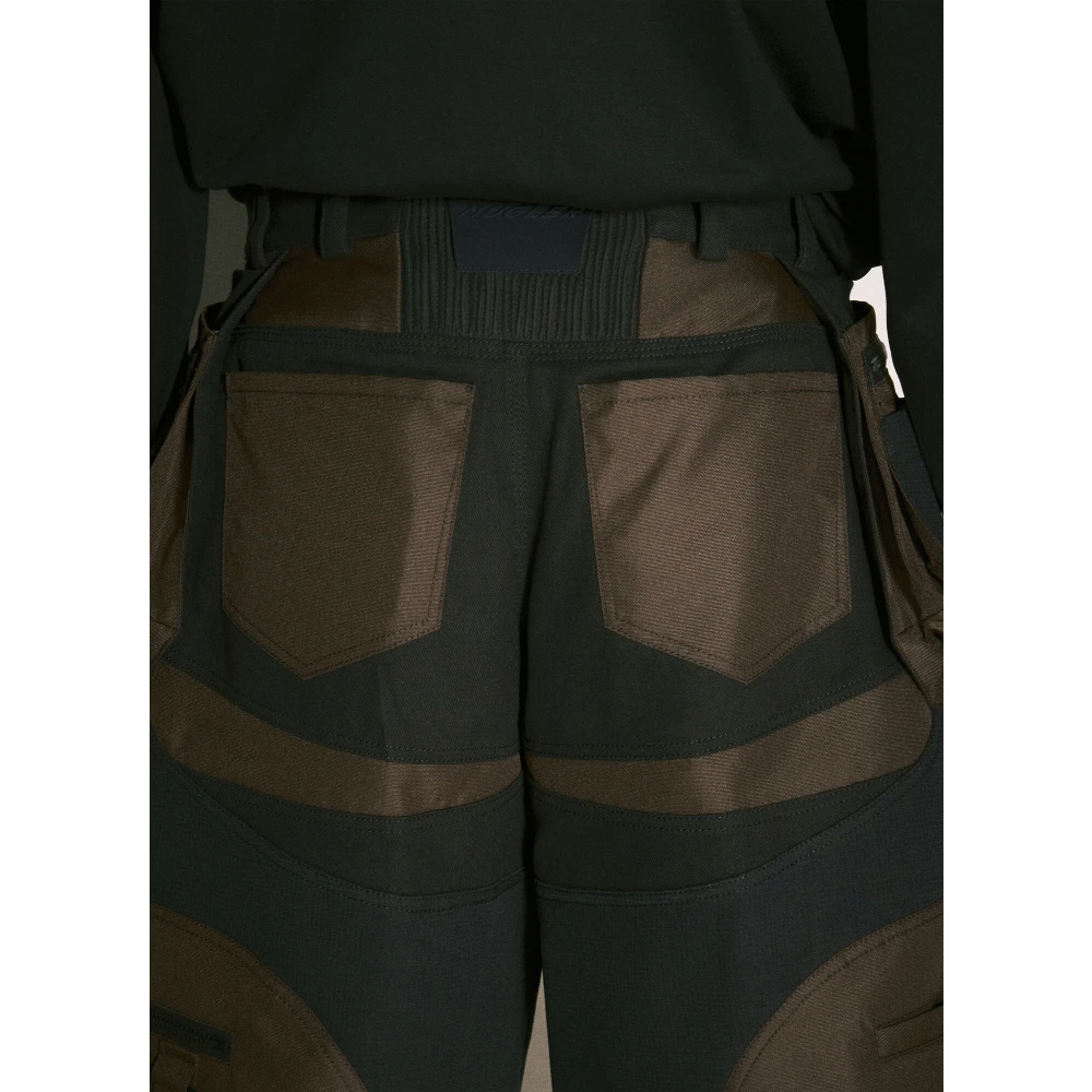 Mugler Contrast Weave Cargo Shorts Black Heren