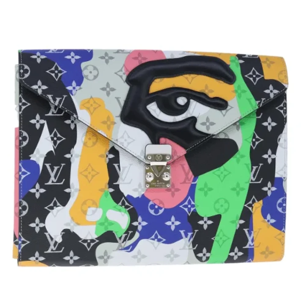 Louis Vuitton Vintage Pre-owned Canvas clutches Multicolor Heren