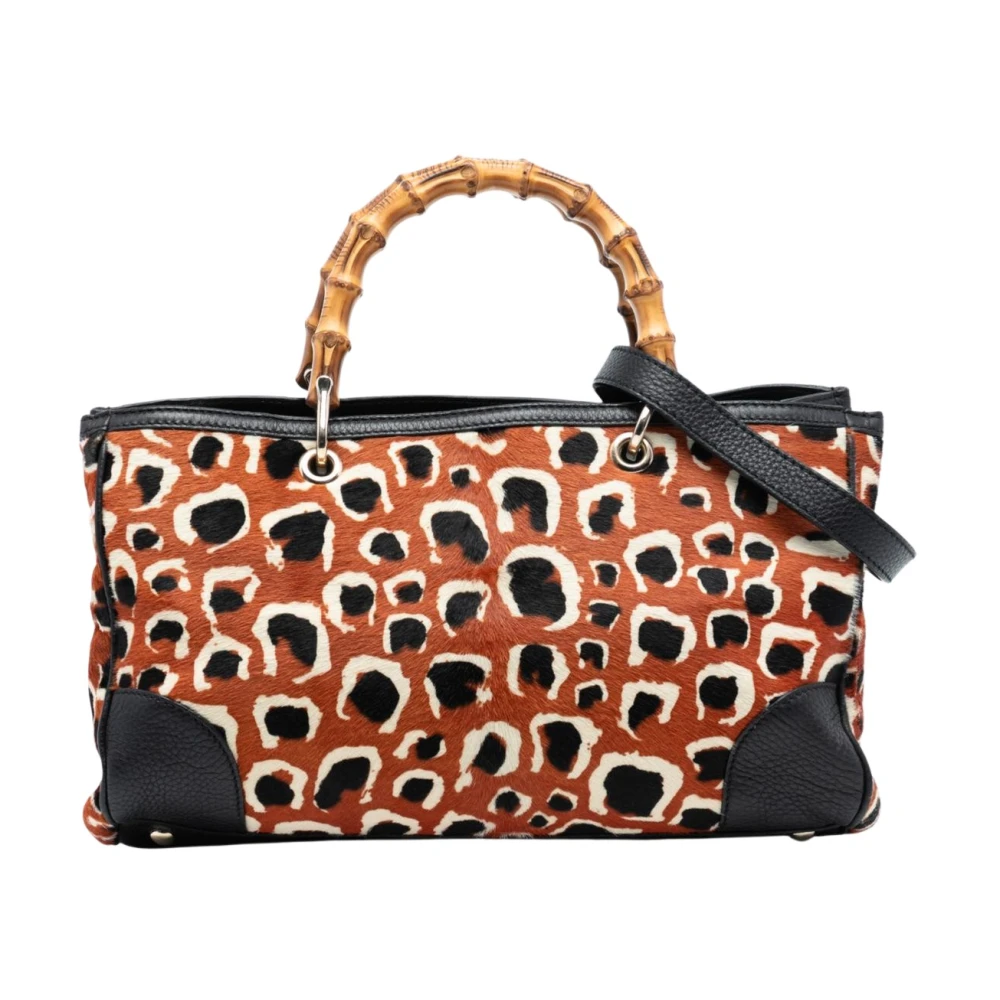 Gucci Vintage Women's Pre-Owned Vintage Bamboo Handle Satchel Bag